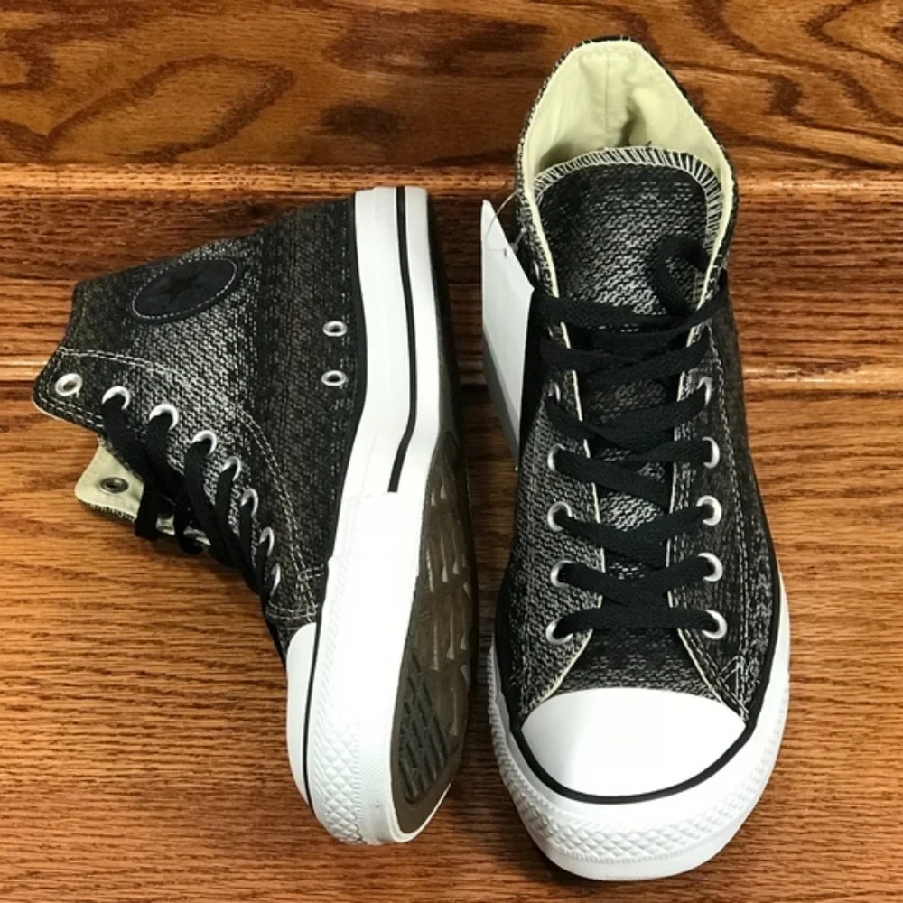 Converse CT‎ Chuck Taylor Hi Black White Shoes - Picture 3 of 8